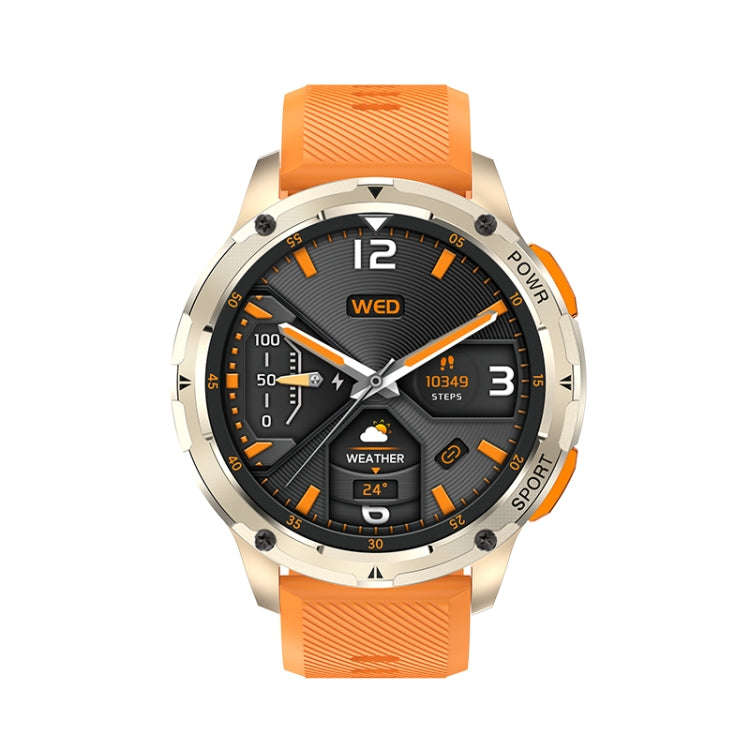 LEMFO AK59 1.43 inch AMLOED Round Screen Silicone Strap Smart Watch(Gold)