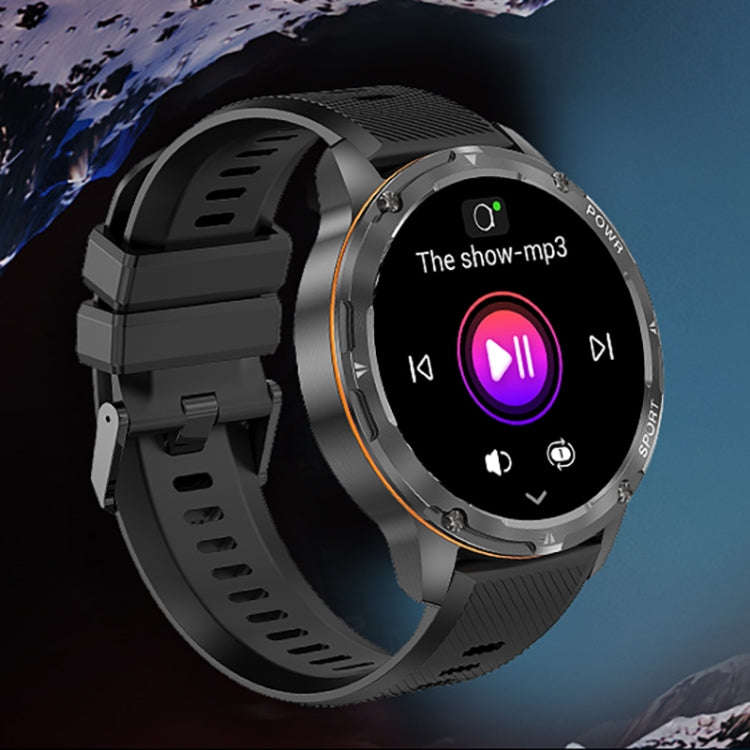 LEMFO AK59 1.43 inch AMLOED Round Screen Silicone Strap Smart Watch(Black)