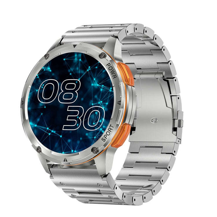 LEMFO AK59 1.43 inch AMLOED Round Screen Steel Strap Smart Watch(Silver)