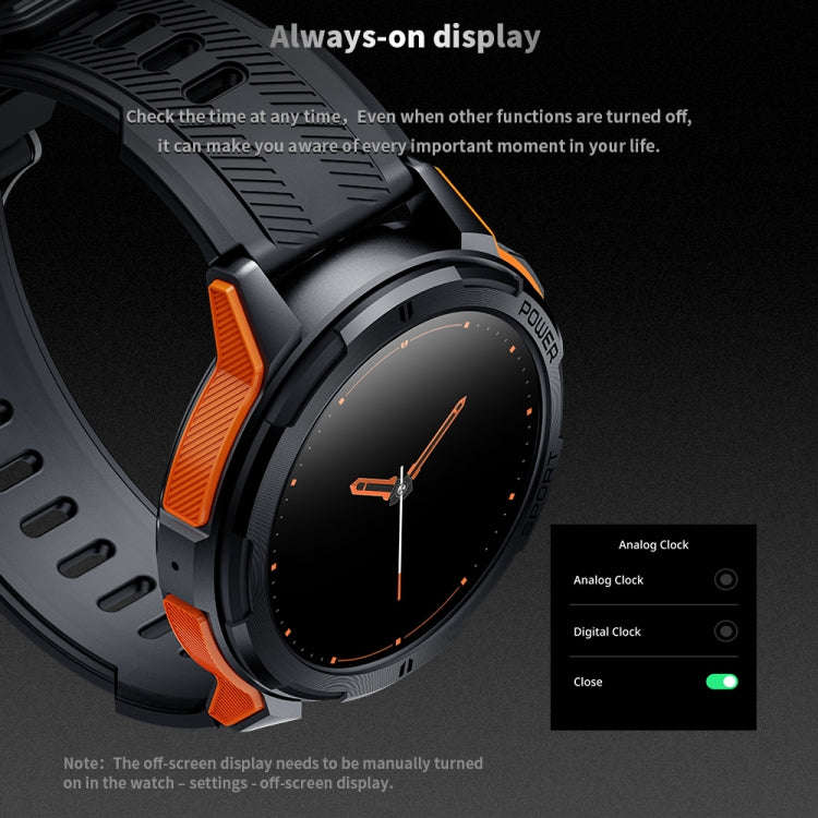 LEMFO C25 1.43 inch HD Round Screen Outdoor Smart Watch Supports Blood Oxygen Detection/Sedentary...