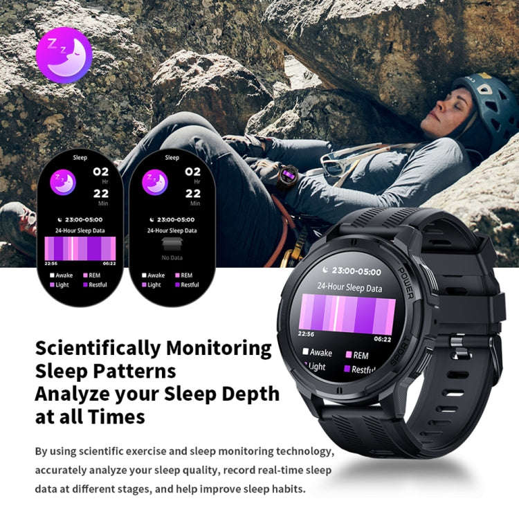 LEMFO C25 1.43 inch HD Round Screen Outdoor Smart Watch Supports Blood Oxygen Detection/Sedentary...