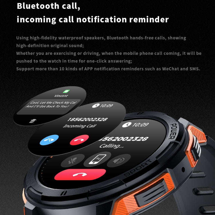 LEMFO C25 1.43 inch HD Round Screen Outdoor Smart Watch Supports Blood Oxygen Detection/Sedentary...