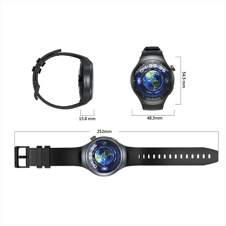LEMFO DM80 1.43 inch AMOLED Round Screen Smart Watch Android 8.1, Specification:2GB+16GB(Red)