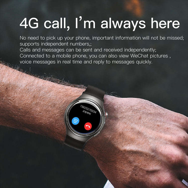LEMFO DM80 1.43 inch AMOLED Round Screen Smart Watch Android 8.1, Specification:2GB+16GB(Black)
