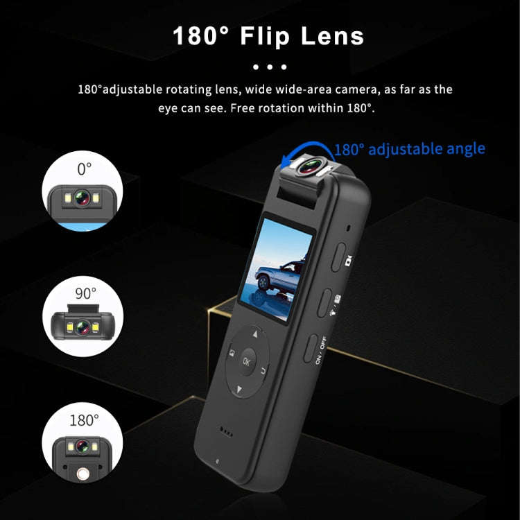 Z09 4K HD Clip-On Smart Video Recorder with Ring Stand(Black)
