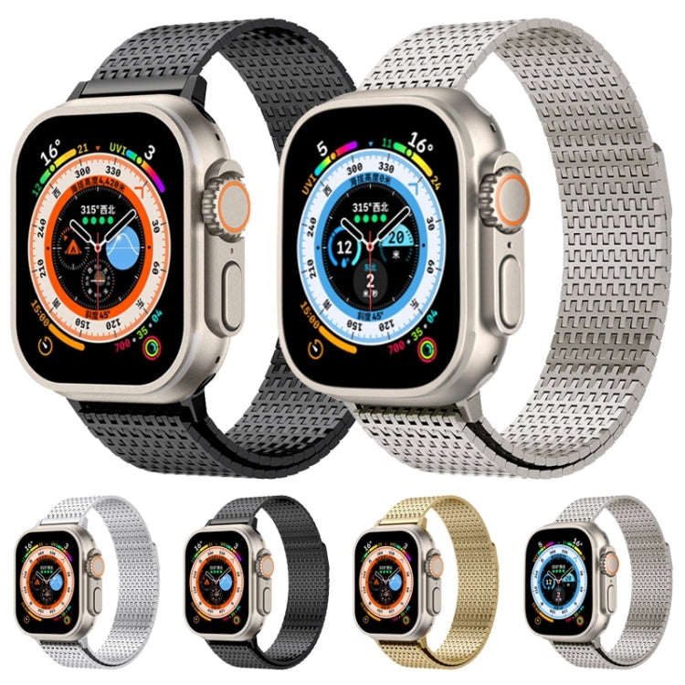For Apple Watch Series 9 41mm Milanese Loop Magnetic Clasp Stainless Steel Watch Band(Silver)
