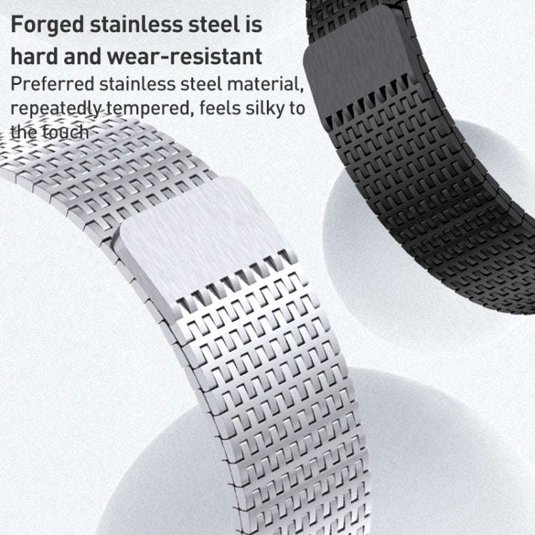 For Apple Watch Series 9 41mm Milanese Loop Magnetic Clasp Stainless Steel Watch Band(Silver)