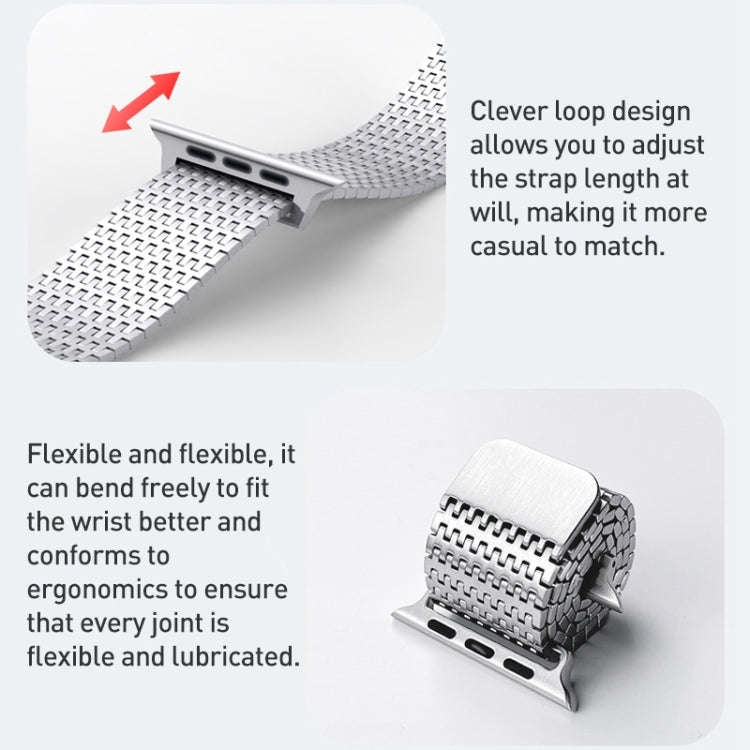 For Apple Watch Series 9 41mm Milanese Loop Magnetic Clasp Stainless Steel Watch Band(Silver)