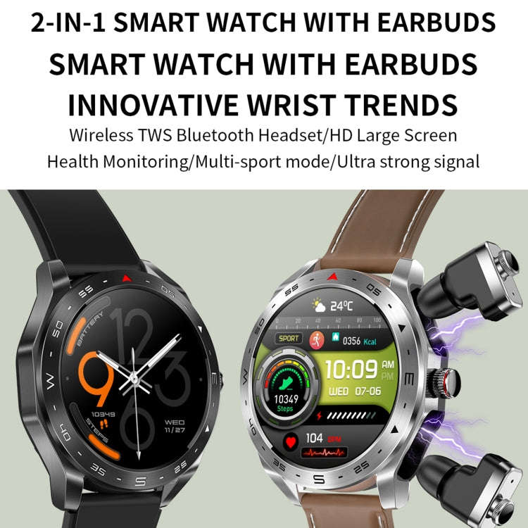 T95 1.52 inch BT5.0 Smart Sport Watch with Earbuds, Support Bluetooth Call / Blood Oxygen / Heart...