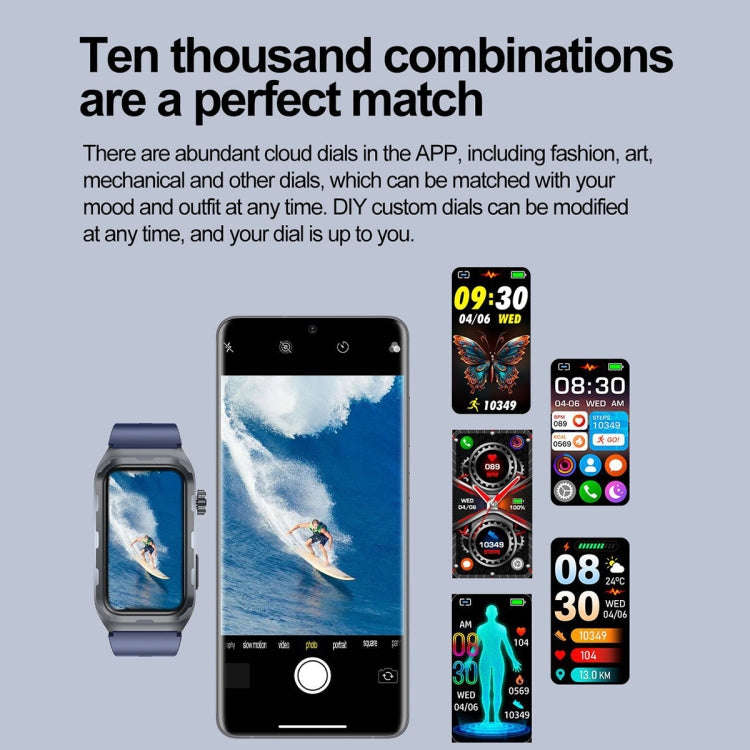 TK79 1.47 inch IP68 Waterproof Smart Watch, Support ECG / Blood Glucose / Blood Oxygen Monitoring...