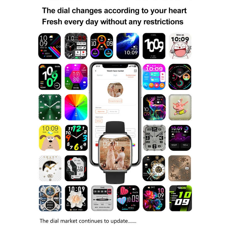 HD12 1.75 inch IP68 Waterproof Smart Watch, Support Blood Oxygen Monitoring(Purple)