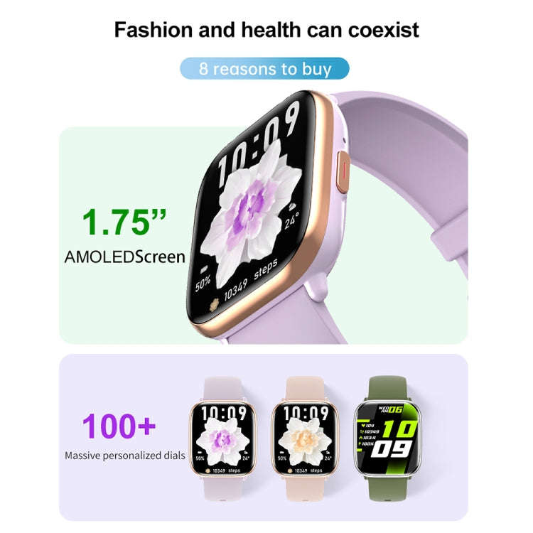 HD12 1.75 inch IP68 Waterproof Smart Watch, Support Blood Oxygen Monitoring(Green)