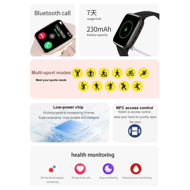 HD12 1.75 inch IP68 Waterproof Smart Watch, Support Blood Oxygen Monitoring(Green)
