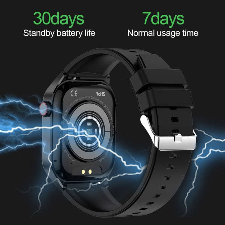 T98 2.04 inch IP68 Waterproof Bluetooth Call Smart Watch, Support Blood Oxygen Monitoring(Black)