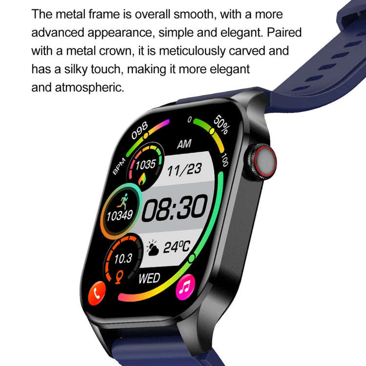 T98 2.04 inch IP68 Waterproof Bluetooth Call Smart Watch, Support Blood Oxygen Monitoring(Black)