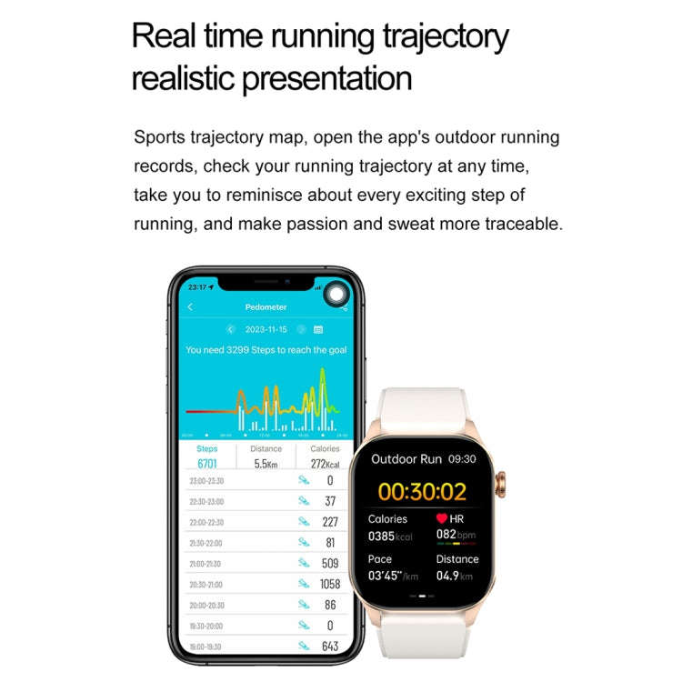 T98 2.04 inch IP68 Waterproof Bluetooth Call Smart Watch, Support Blood Oxygen Monitoring(Black)