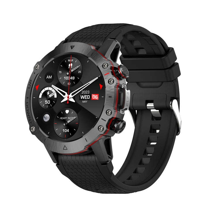 LEMFO ELF3 1.39 inch TFT Round Screen Outdoor Silicone Strap Smart Watch Supports Blood Oxygen Mo...