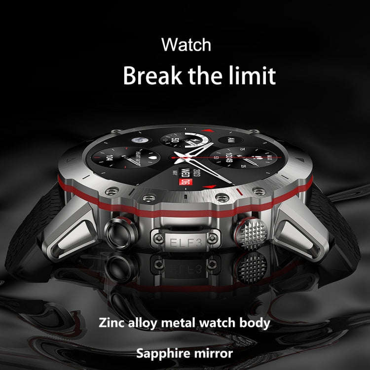 LEMFO ELF3 1.39 inch TFT Round Screen Outdoor Silicone Strap Smart Watch Supports Blood Oxygen Mo...