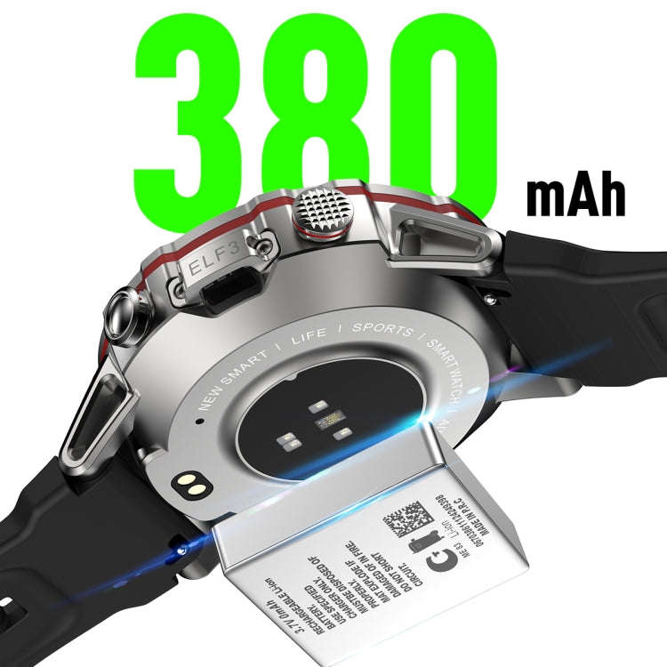 LEMFO ELF3 1.39 inch TFT Round Screen Outdoor Silicone Strap Smart Watch Supports Blood Oxygen Mo...
