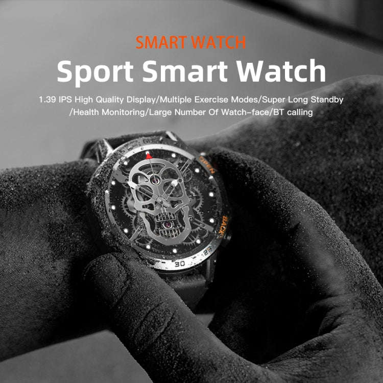 LEMFO K52 1.39 inch IPS Square Screen Smart Watch Supports Bluetooth Calls(Silver Orange)