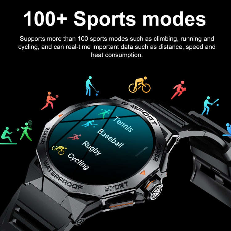 LEMFO K62 1.43 inch AMOLED Round Screen Smart Watch Supports Bluetooth Calls(Silver Orange)