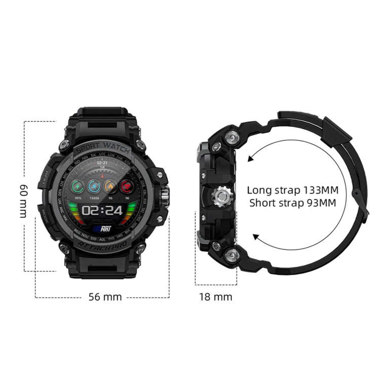 LOKMAT ATTACK Pro 1.32 inch BT5.1 Smart Sport Watch, Support Bluetooth Call / Sleep / Blood Oxyge...