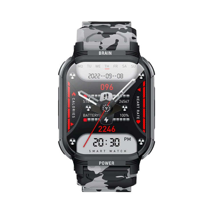 LEMFO LT08 1.85 inch TFT Screen Smart Watch Supports Bluetooth Calls(Gun Black)