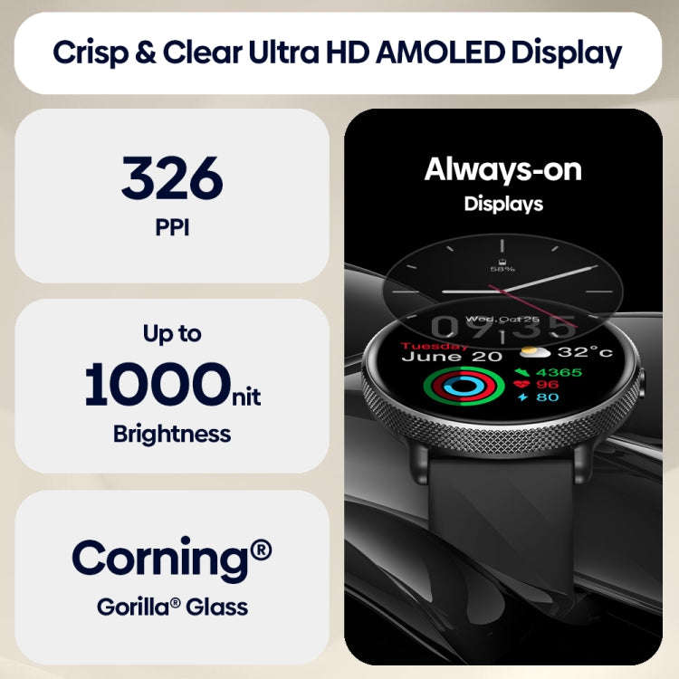 Zeblaze GTR 3 Pro 1.43 inch Screen Voice Calling Smart Watch, Support Heart Rate / Blood Pressure...