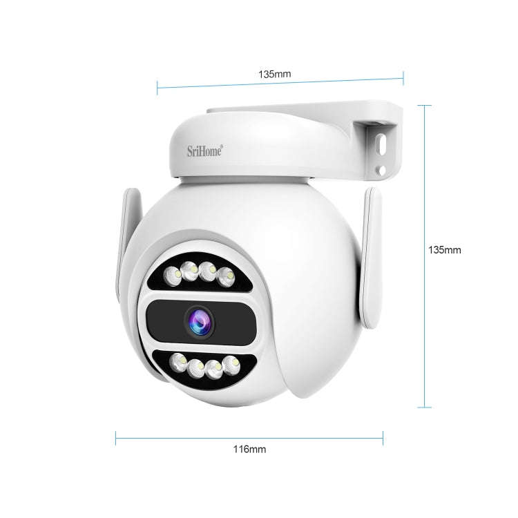 SriHome SH047 4MP IP66 Waterproof Motion Detection Night Vision WiFi HD Camera(UK Plug)
