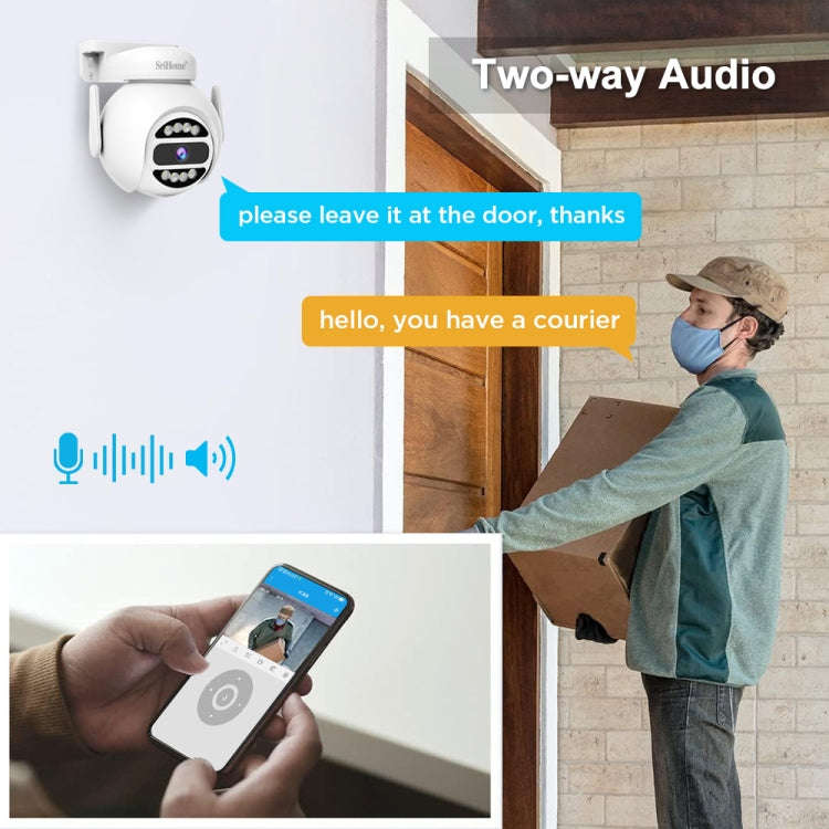 SriHome SH047 4MP IP66 Waterproof Motion Detection Night Vision WiFi HD Camera(AU Plug)