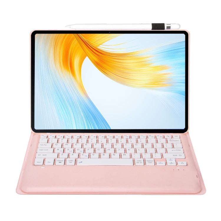 For Huawei MatePad Pro 13.2 inch 2025 AH18 Detachable Bluetooth Keyboard Leather Tablet Case(Pink)