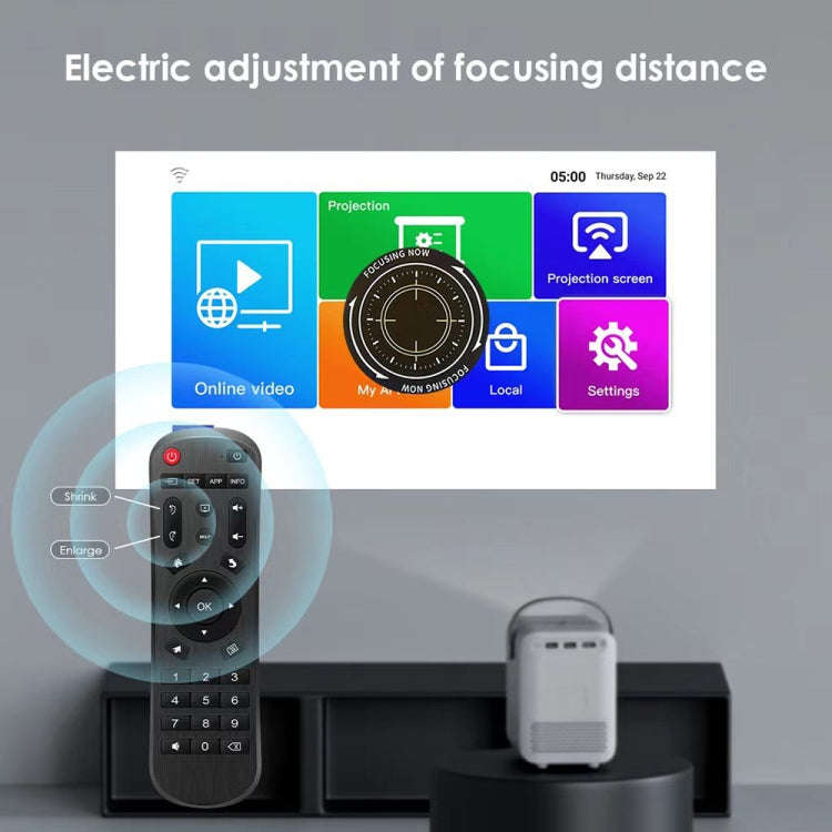 GXMO P10 Android 10 OS HD Portable WiFi Projector, Plug Type:AU Plug(White)
