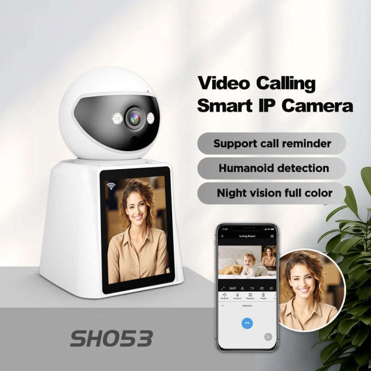 Srihome SH053 2MP 2.8 inch IPS Screen Smart IP Camera Baby Monitor(US Plug)