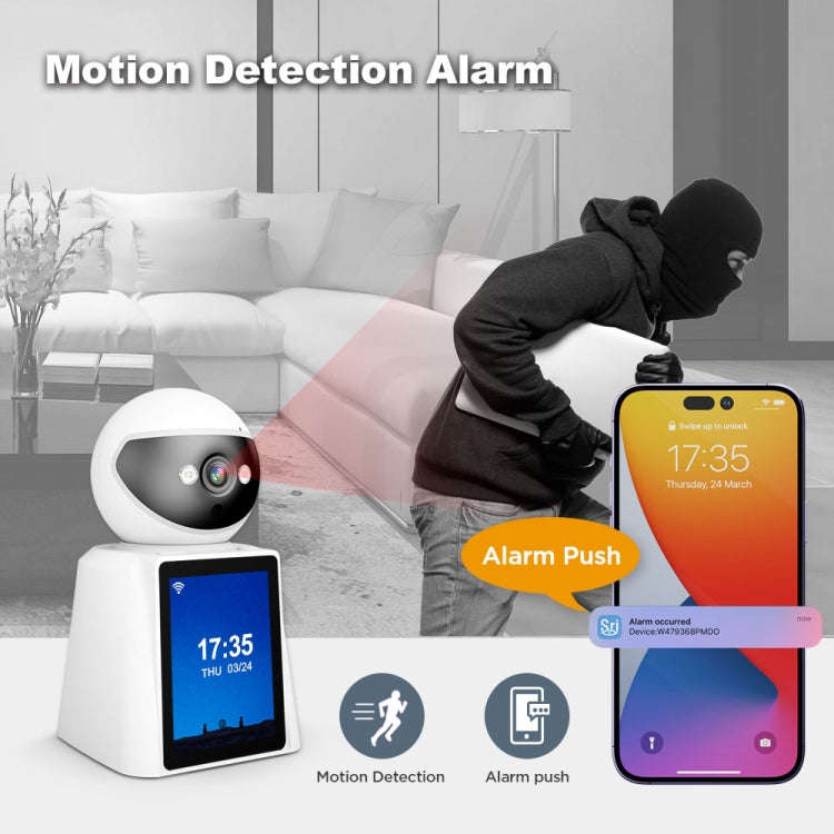 Srihome SH053 2MP 2.8 inch IPS Screen Smart IP Camera Baby Monitor(UK Plug)