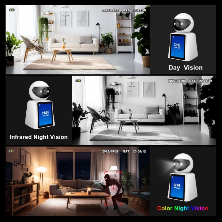 Srihome SH053 2MP 2.8 inch IPS Screen Smart IP Camera Baby Monitor(US Plug)