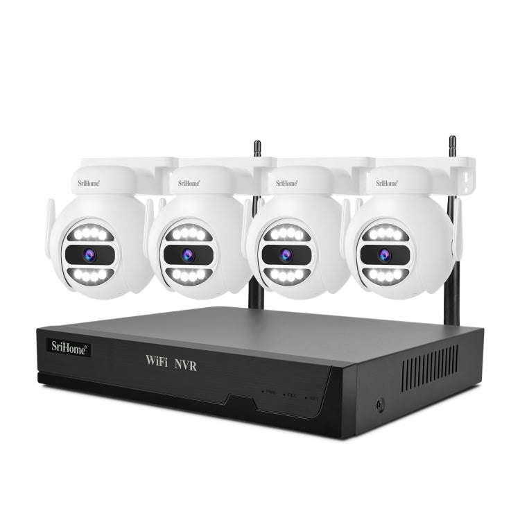 SriHome NVS001E-IPC047 Ultra HD 4 Channel WiFi Network Video Recorder Set(EU Plug)