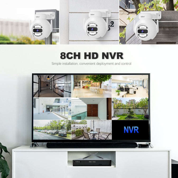 SriHome NVS001E-IPC047 Ultra HD 4 Channel WiFi Network Video Recorder Set(AU Plug)