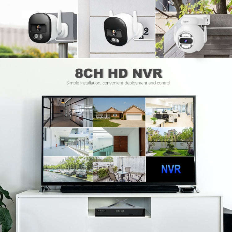SriHome NVS001E-IPC056 Ultra HD 4 Channel WiFi Network Video Recorder Set(UK Plug)