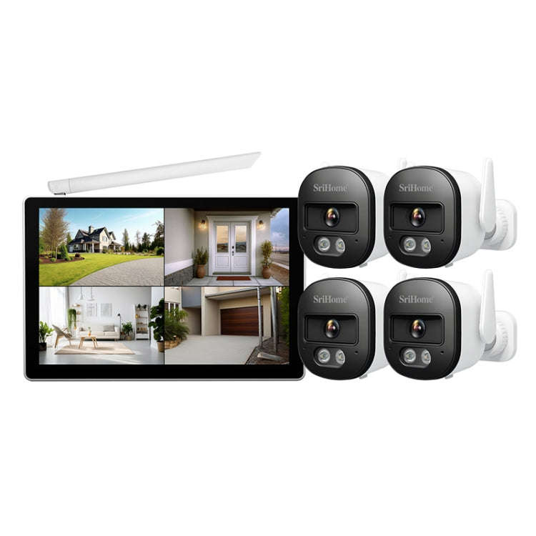 SriHome NVS010-IPC056 Ultra HD 4 Channel WiFi Network Video Recorder Set(US Plug)