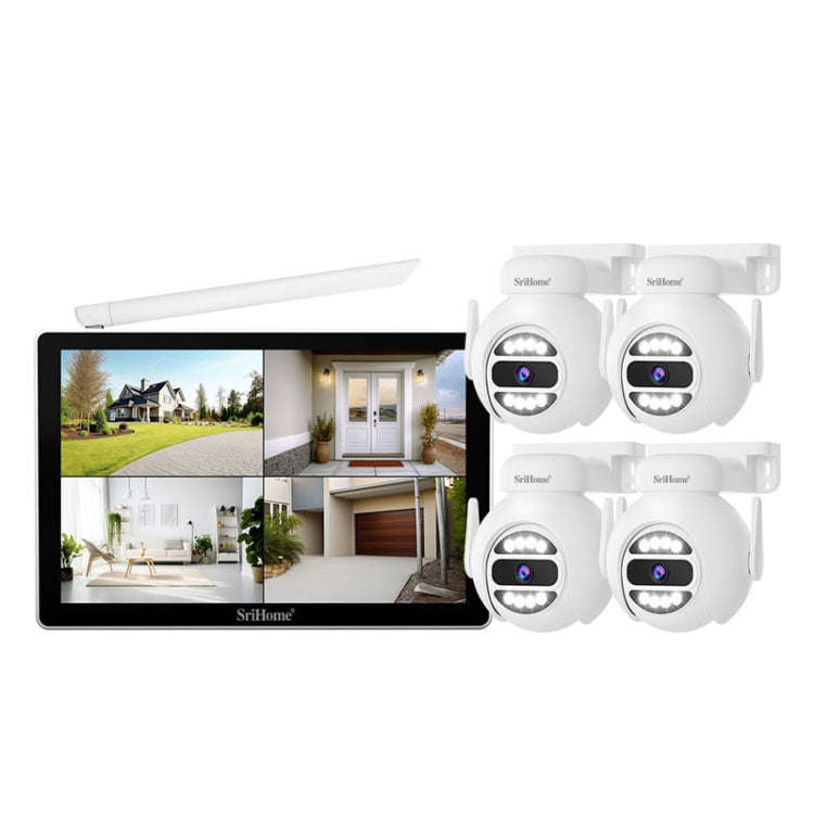 SriHome NVS010-IPC047 Ultra HD 4 Channel WiFi Network Video Recorder Set(EU Plug)