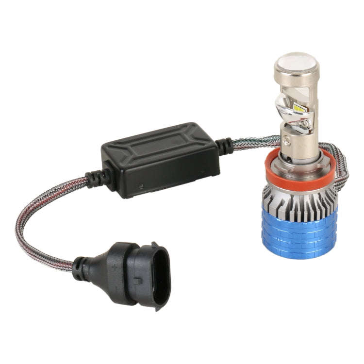 H11 Pair 55W 6000lm 6000K Car LED Mini Lens Headlight Bulb