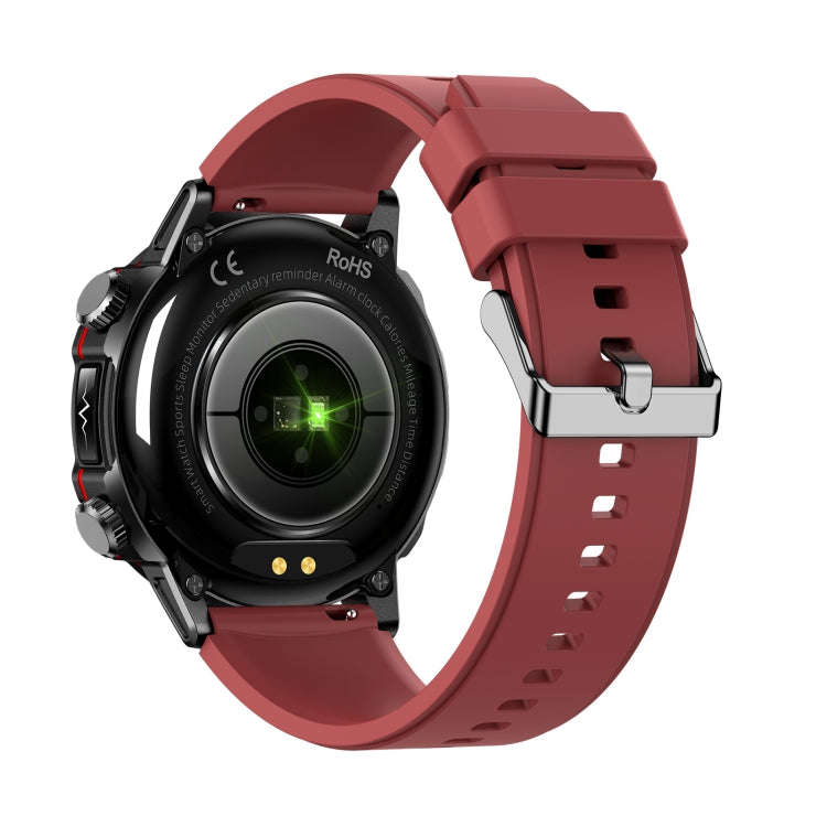 ET482 1.43 inch AMOLED Screen Sports Smart Watch Support Bluetooth Call /  ECG Function(Red Silic...