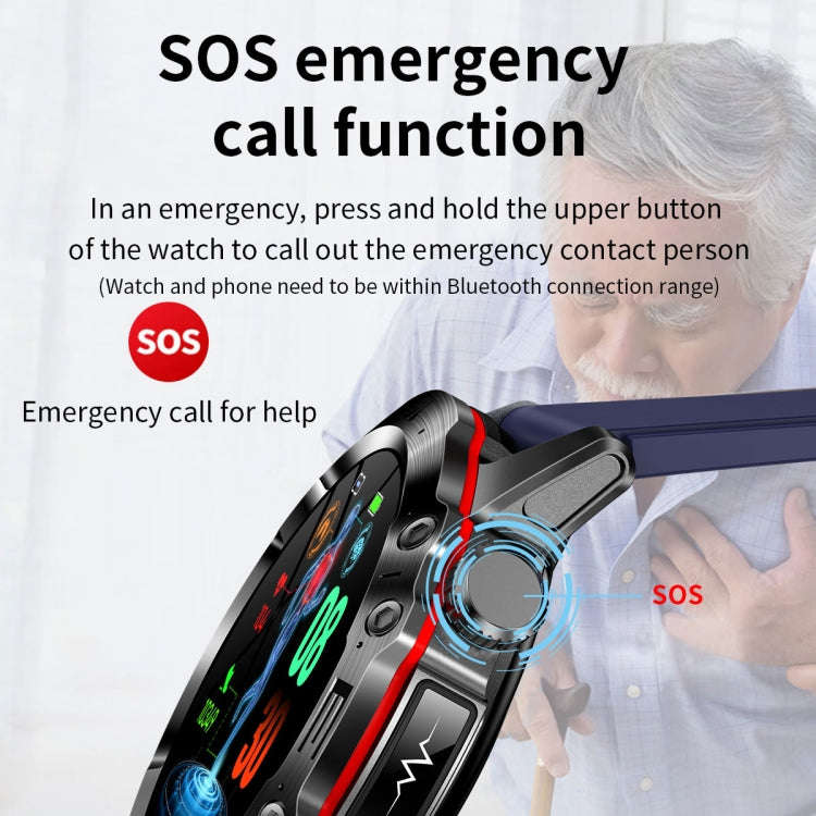 ET482 1.43 inch AMOLED Screen Sports Smart Watch Support Bluetooth Call /  ECG Function(Red Silic...