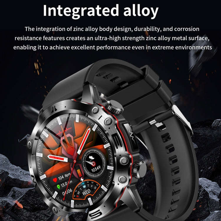 ET482 1.43 inch AMOLED Screen Sports Smart Watch Support Bluetooth Call /  ECG Function(Red Silic...