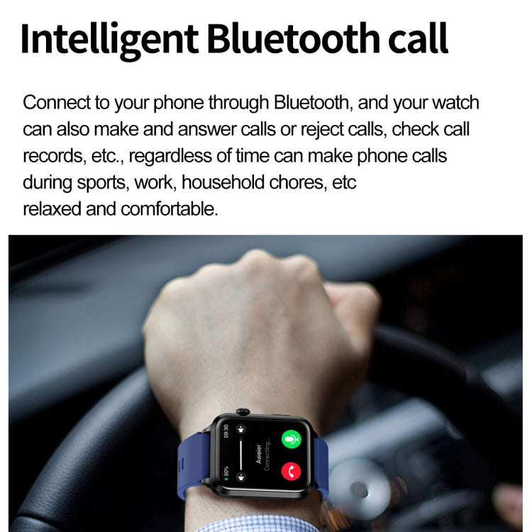 ET580 2.04 inch AMOLED Screen Sports Smart Watch Support Bluetooth Call /  ECG Function(Black Sil...