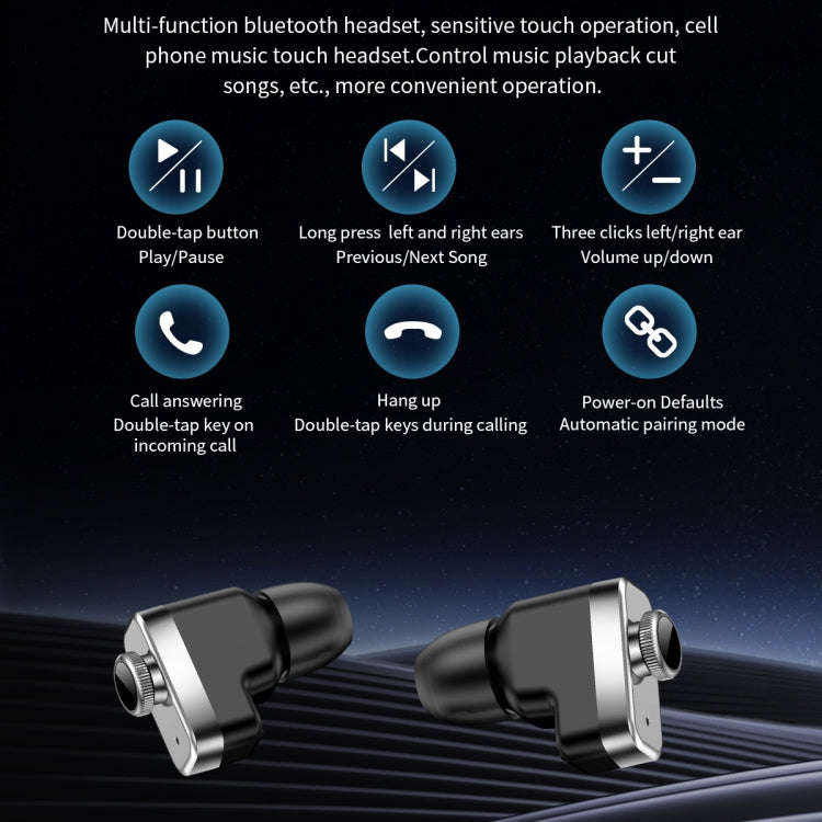 LEMFO T95 1.52 inch IPS Screen 2 in 1 Bluetooth Earphone Smart Watch Support Health Monitoring(Bl...