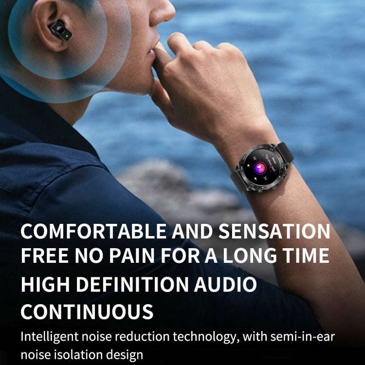 LEMFO T95 1.52 inch IPS Screen 2 in 1 Bluetooth Earphone Smart Watch Support Health Monitoring(Si...