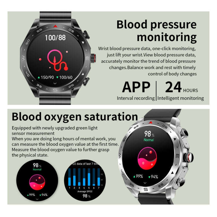 LEMFO T95 1.52 inch IPS Screen 2 in 1 Bluetooth Earphone Smart Watch Support Health Monitoring(Bl...