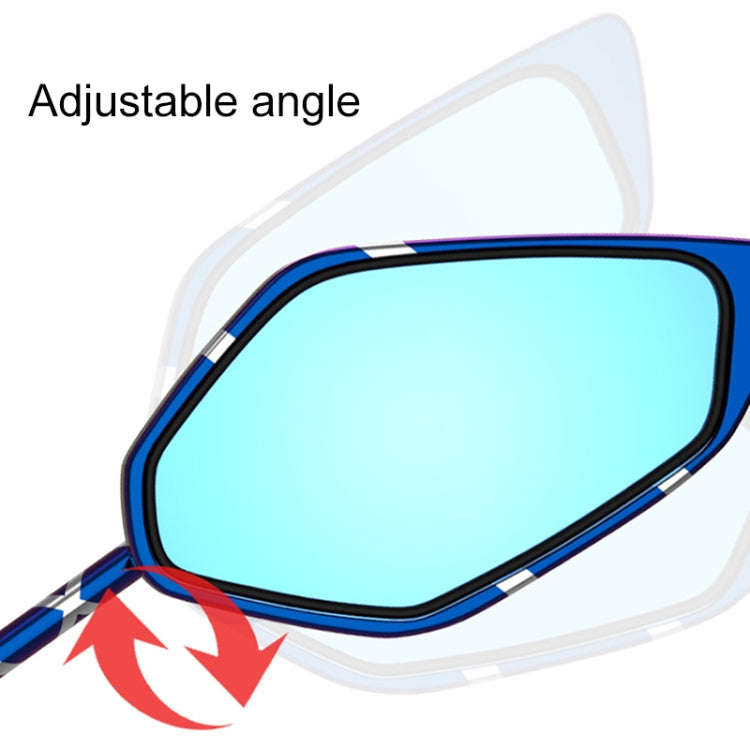 Motorcycle / Electromobile Modified Diamond-shaped Burnt Titanium Plating Rearview Mirror, Style:...