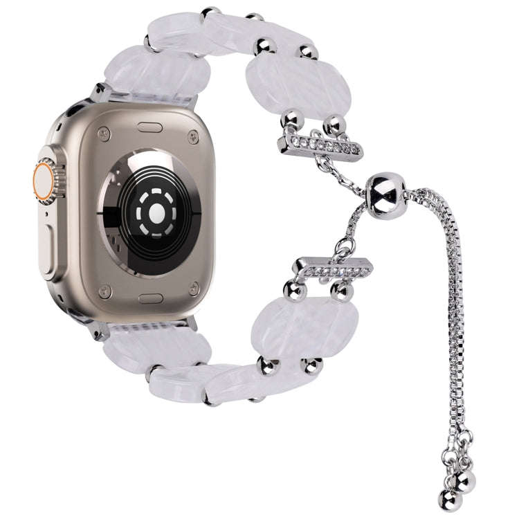 For Apple Watch Ultra 2 49mm Resin Retractable Chain Watch Band(Fluorescent)